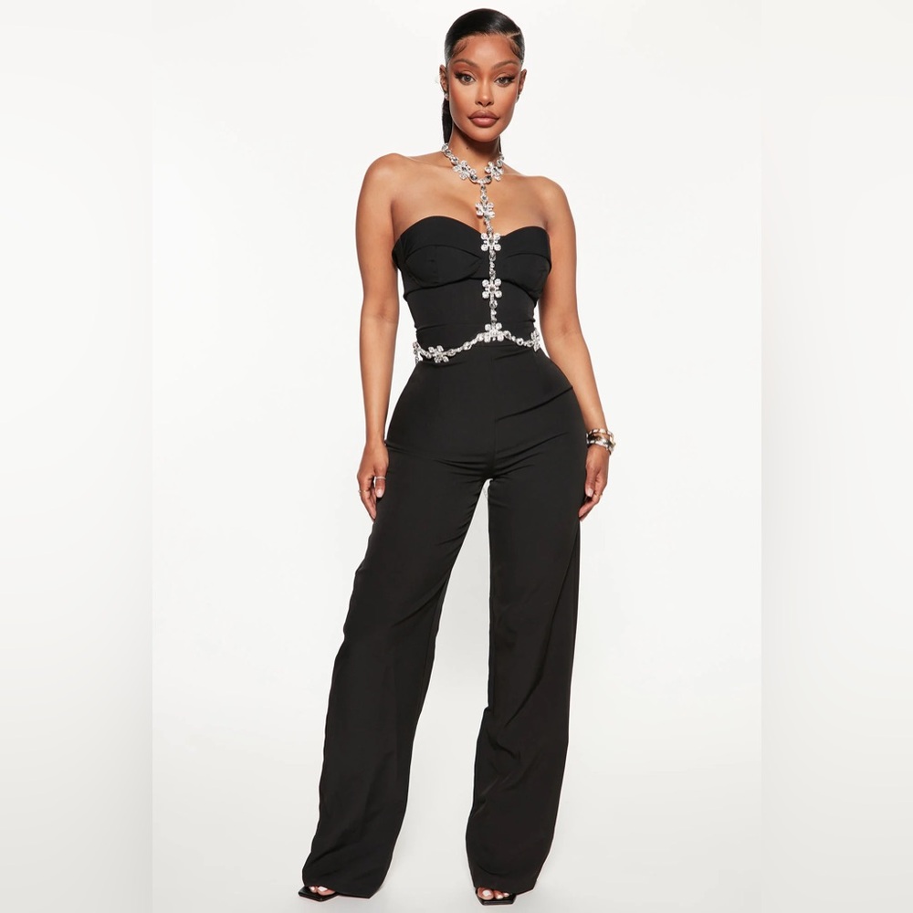 Fashion Nova “Blake” embellished jumpsuit